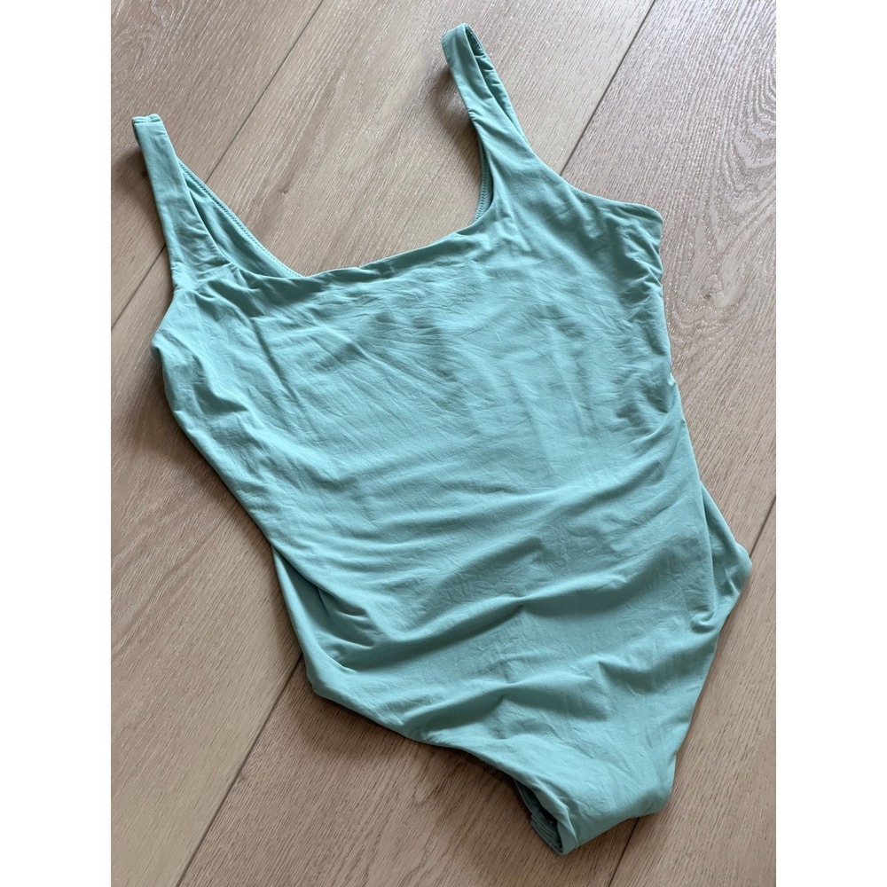 Auden Luxury Collection Womens Scoop Neck Bodysuit Teal Blue Size Large L - Picture 4 of 5